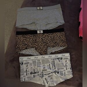 Victorias Secret PINK boy short underwear Sz Large NWT